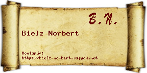 Bielz Norbert névjegykártya