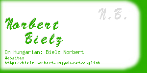 norbert bielz business card